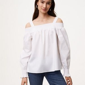 LOFT women's Smocked Off The Shoulder Blouse452535
